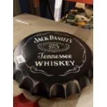 A VINTAGE STYLE BOTTLE TOP WALL HANGING SIGN 'JACK DANIELS' 35CM