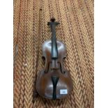 A VINTAGE VIOLIN AND BOW