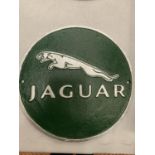 A ROUND CAST SIGN 'JAGUAR' D:24CM