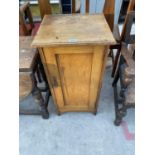 A VICTORIAN ASH POT CUPBOARD