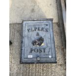 A VINTAGE STYLE POST AND LETTER BOX