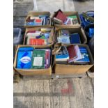 A LARGE QUANTITY OF BOOKS TO INCLUDE A NUMBER OF EMBROIDERY BOOKS ETC