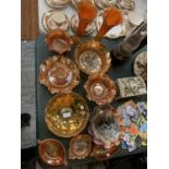 AN ASSORTMENT OF CARNIVAL GLASSWARE