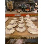 A SELECTION OF ROYAL DOULTON 'AUTUMN'S GLORY' TEA WARE, COALPORT TRIOS ETC