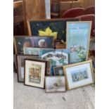 A LARGE ASSORTMENT OF FRAMED PRINTS AND PICTURES