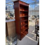 A SET OF OPEN ST MICHAEL SIX TIER BOOKSHELVES, 38" WIDE