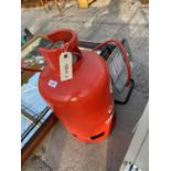 A PROPANE GAS HEATER AND A CALOR GAS BOTTLE