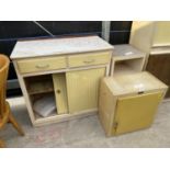 THREE RETRO KITCHEN CABINETS