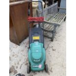 A QUALCAST COBRA ELECTRIC LAWNMOWER WITH GRASS BOX