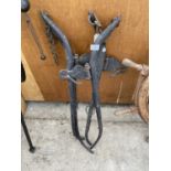FOUR VINTAGE WORKING HORSE HARNESS ATTATCHMENTS