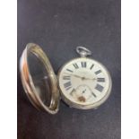 A CH MOODY CREWE SILVER POCKET WATCH HALLMARKED BIRMINGHAM