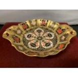 A ROYAL CROWN DERBY IMARI ORNATE TRINKET DISH APPROXIMATELY 16CM X 12.5CM