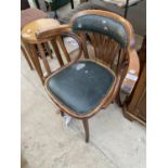 A BENTWOOD ELBOW CHAIR