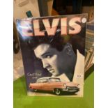 AN 'ELVIS' TIN METAL GARAGE SIGN