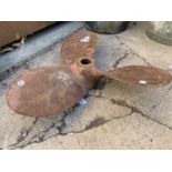 A VINTAGE BOAT PROPELLER