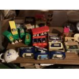 A VERY LARGE QUANTITY OF TETLEY TEA RELATED ITEMS TO INCLUDE DIE CAST VEHICLES, TETLEY TEA FOLK