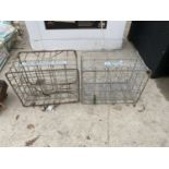 A PAIR OF 'HEALD LTD' MILK CRATES