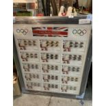 A VERY LARGE FRAMED SET OF LONDON OLYMPICS FIRST DAY COVERS