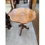 AN ITALIAN STYLE INLAID TRIPOD TABLE, 21" DIAMETER