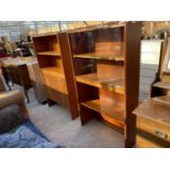 TWO RETRO G-PLAN TEAK UNIT TOP SECTION, EACH 32" WIDE