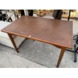 AN OFFICE TABLE WITH INSET LEATHER EFFECT TOP, 48x30"