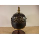 A REPLICA IMPERIAL GERMAN PICKLEHAUBE WITH BAVARIAN PLATE