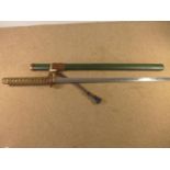 A 20TH CENTURY JAPANESE SWORD, 68CM BLADE