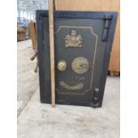 A VINTAGE FIRE RESISTING SAFE WITH KEY