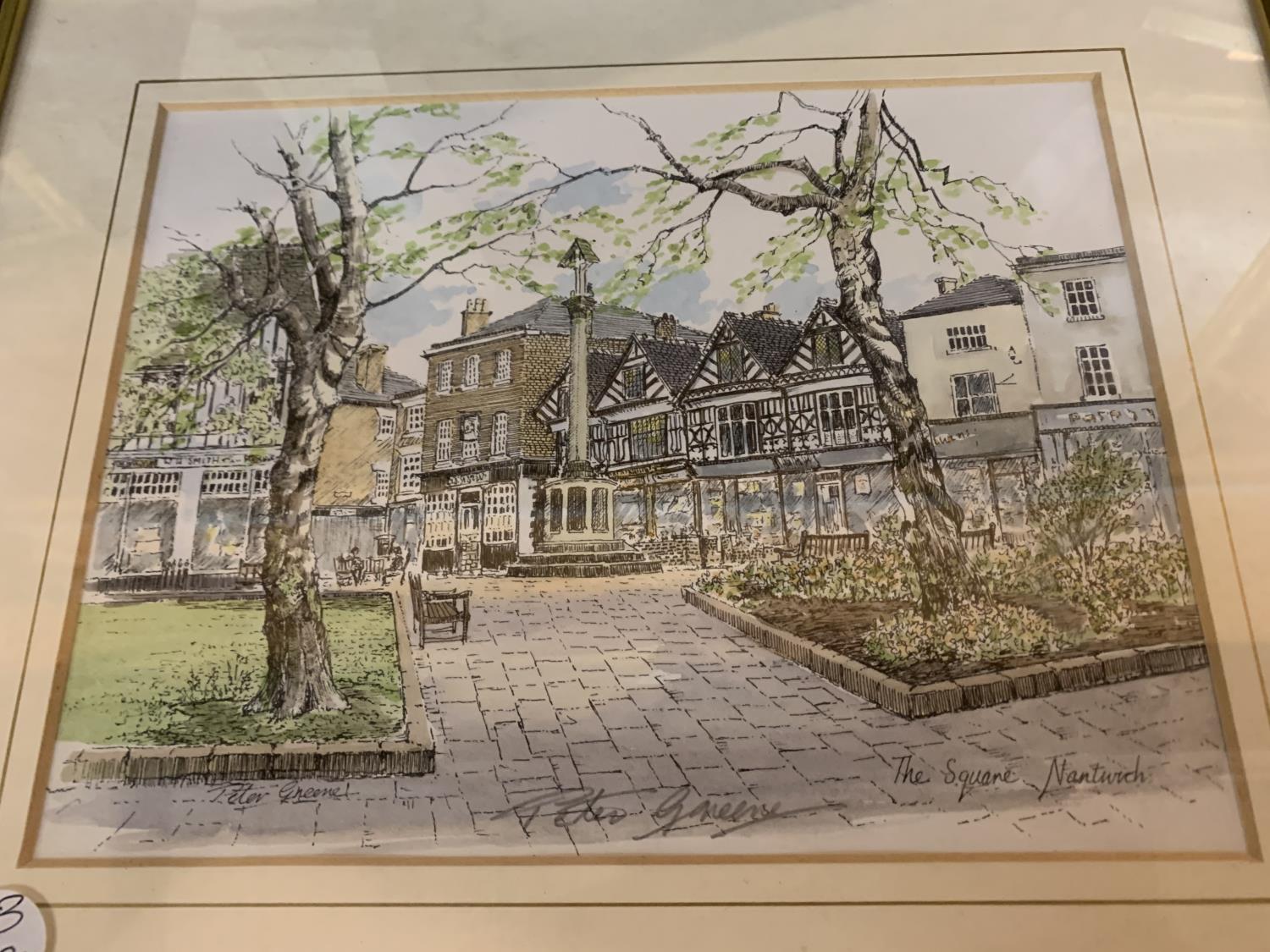 TWO SIGNED PRINTS OF NANTWICH ONE BEING FRAMED - Image 2 of 3