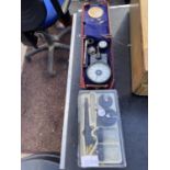 A MODELER'S AIRBRUSH KIT AND A VINTAGE SMITHS TACHOMETER