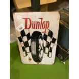 A METAL 'DUNLOP' SIGN