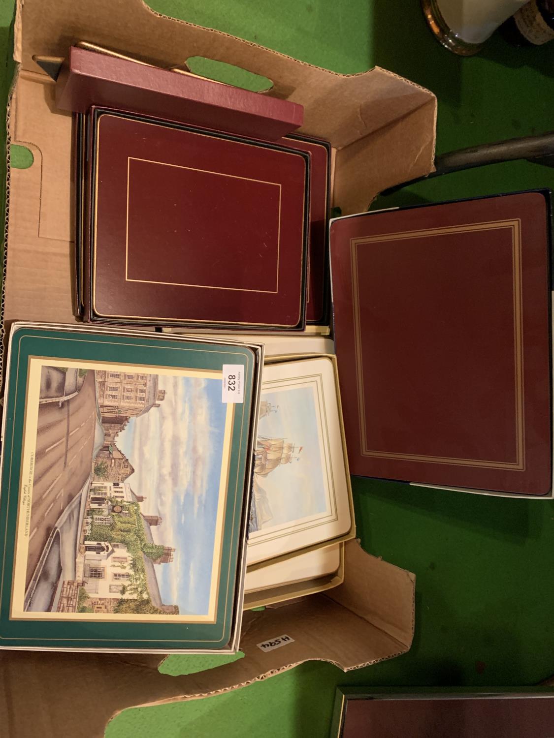 A QUANTITY OF PLACE MATS AND COASTERS