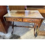 A REPRODUCTION MAHOGANY SOFA TABLE