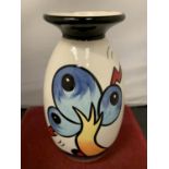 A LORNA BAILEY LIPPED VASE BURSLEY WAY SIGNED