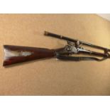 A REPLICA NON FIRING M1859 SHARPS RIFLE, HEAVILY VARNISHED