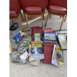 A LARGE QUANTITY OF SPORTING BOOKS AND ANNUALS TO MAINLY INCLUDE CRICKET AND FOOTBALL ETC