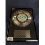 A FRAMED LIMITED EDITION GOLD DISC 1/1 'I WISH IT COULD BE CHRISTMAS EVERYDAY' BY WIZZARD