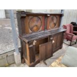 A RARE AND UNUSUAL CONTINENTAL CHIFFONIER WITH SNAKESKIN EFFECT APPLIED DECORATION, TWO DOORS TO THE