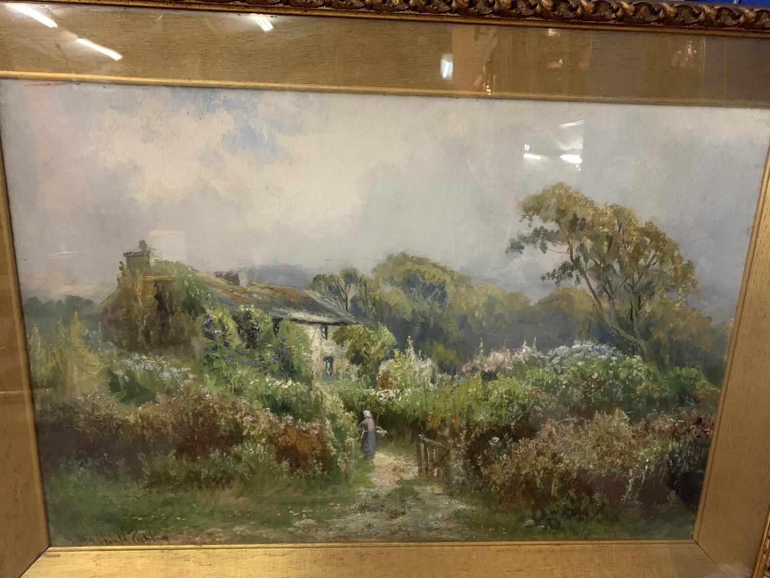 A LARGE GILT FRAMED OIL PAINTING SIGNED BY THE RENOWNED ARTIST HENRY HADFIELD CUBLEY (1858 - 1934) - Image 3 of 4