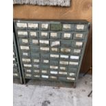 A METAL 54 DRAWER WORKSHOP TOOL STORAGE CABINET