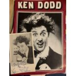 A COLLECTION OF THEATRICAL MEMORABILIA TO INCLUDE A KEN DOOD SIGNED PHOTOGRAPH ETC