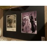TWO MOUNTED PHOTOGRAPHS OF GINGER ROGERS, ONE WITH FRED ASTAIRE, AND ONE SIGNED