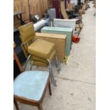 AN ASSORTMENT RETRO CHAIRS AND OCCASIONAL TABLES