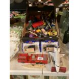 A QUANTITY OF DIE CAST CARS AND TRUCKS