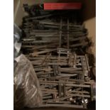 A LARGE QUANTITY OF METAL MODEL RAILWAY TRACKS