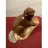 A BESWICK BEAVER NUMBER 2195 FACING RIGHT