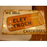 A ELEY KYNOCH CARTRIDGES ENAMEL SIGN, 26.5x46.5CM