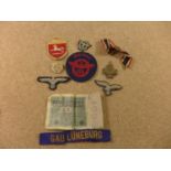 A COLLECTION OF WORLD WAR II NAZI GERMANY CLOTH BADGES, TO INCLUDE LUFTWAFFE ETC
