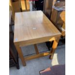 A BWM CONTRACTS LIMITED LIGHT OAK OFFICE TABLE, 36x24" WITH BROAD ARROW MARK