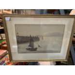 A GILT FRAMED WATERCOLOUR SIGNED F W SUTHERLAND 1907